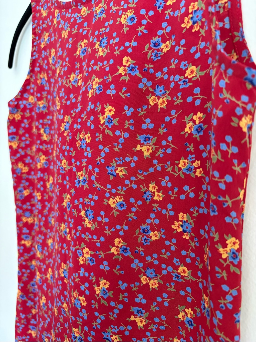 Jonathan Martin Vintage 90s Y2K Red Floral Sleeveless Shift Dress sz XS - Picture 2 of 9